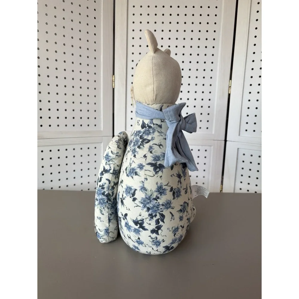 Our America Blue Floral Cat Door Jammer‎ 'Door-ables Door Stop Plush Weighted